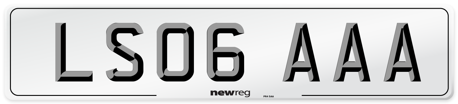 LS06 AAA Number Plate from New Reg